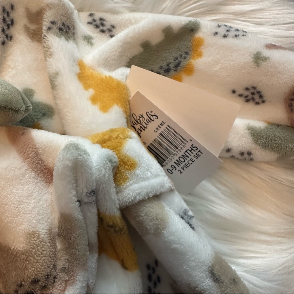 NWT Baby Essentials Dinosaur Plush Robe Set - Picture 7 of 7